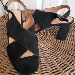 Maurices Black Block Sandals